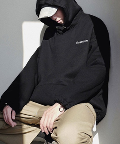 MGV（エムジーヴィー）の「【MGV】刺繍ロゴ入りオーバーサイズコードストッパーパーカー（パーカー・メンズ・ブラック/グレー/ベージュ/ブルー・MEDIUM/LARGE/X-LARGE/XX-LARGE）」の11枚目の写真