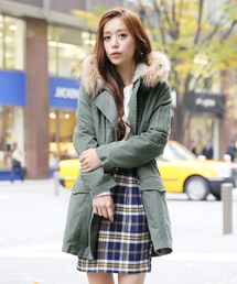 Heather | ボアライナーツキモッズコート　547372(モッズコート)