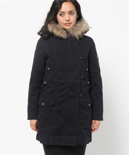 Heather(ヘザー)の「ボアライナーツキモッズコート 547372(モッズコート・レディース・カーキ/ネイビー・SMALL/MEDIUM)」の13枚目の写真