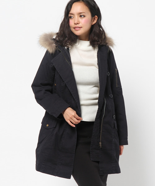 Heather(ヘザー)の「ボアライナーツキモッズコート 547372(モッズコート・レディース・カーキ/ネイビー・SMALL/MEDIUM)」の16枚目の写真