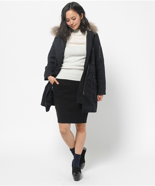 Heather(ヘザー)の「ボアライナーツキモッズコート 547372(モッズコート・レディース・カーキ/ネイビー・SMALL/MEDIUM)」の8枚目の写真