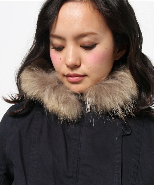 Heather(ヘザー)の「ボアライナーツキモッズコート 547372(モッズコート・レディース・カーキ/ネイビー・SMALL/MEDIUM)」の9枚目の写真