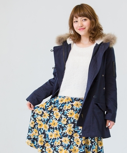 Heather(ヘザー)の「ボアライナーツキモッズコート 547372(モッズコート・レディース・カーキ/ネイビー・SMALL/MEDIUM)」の18枚目の写真