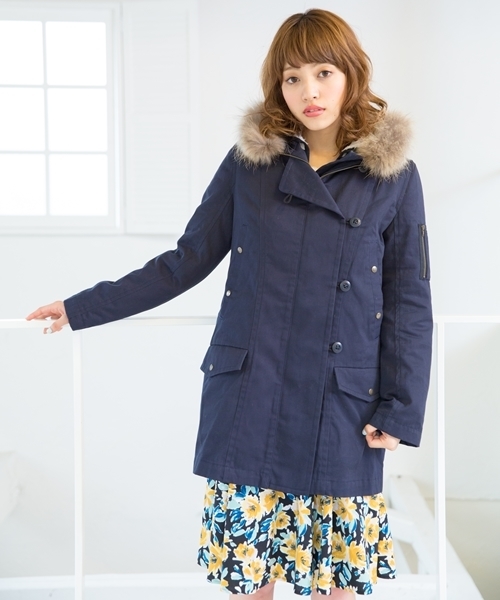 Heather(ヘザー)の「ボアライナーツキモッズコート 547372(モッズコート・レディース・カーキ/ネイビー・SMALL/MEDIUM)」の17枚目の写真