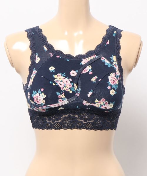 YU'NOW（ユナウ）の「ノンストレスレースナイトブラ（ナイトブラ・レディース・チャコールグレー/ブラック/ブラック系その他/ドット/ホワイト×グレー/ピンク/その他/ベージュ/ネイビー・SMALL/MEDIUM/LARGE/X-LARGE/XX-LARGE）」の8枚目の写真