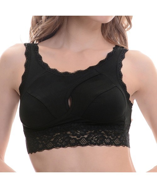 YU'NOW（ユナウ）の「ノンストレスレースナイトブラ（ナイトブラ・レディース・チャコールグレー/ブラック/ブラック系その他/ドット/ホワイト×グレー/ピンク/その他/ベージュ/ネイビー・SMALL/MEDIUM/LARGE/X-LARGE/XX-LARGE）」の3枚目の写真