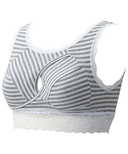 YU'NOW（ユナウ）の「ノンストレスレースナイトブラ（ナイトブラ・レディース・チャコールグレー/ブラック/ブラック系その他/ドット/ホワイト×グレー/ピンク/その他/ベージュ/ネイビー・SMALL/MEDIUM/LARGE/X-LARGE/XX-LARGE）」の14枚目の写真