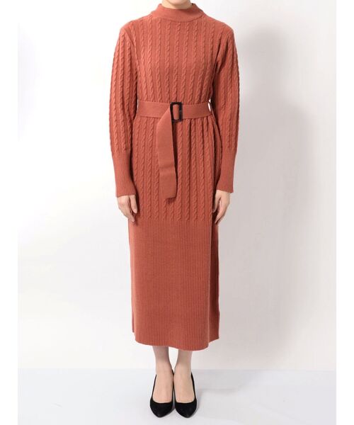 dazzlin（ダズリン）の「ケーブルマキシワンピース（ワンピース・レディース・アイボリー/ピンク/オレンジ/ブラウン・FREE）」の22枚目の写真