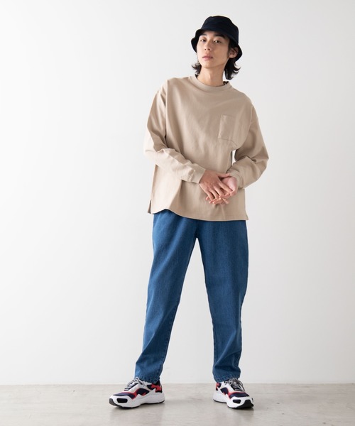 WEGO（ウィゴー）の「WEGO/ヘビーウエイトビッグシルエットロンT（Tシャツ/カットソー・メンズ・ホワイト/ベージュ/グリーン系その他/ライトイエロー/パープル/ブラック/ブルー系その他/カーキ・MEDIUM/LARGE）」の18枚目の写真