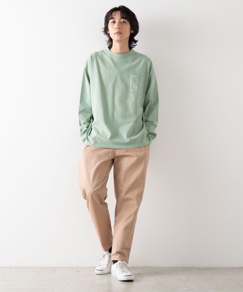 WEGO（ウィゴー）の「WEGO/ヘビーウエイトビッグシルエットロンT（Tシャツ/カットソー・メンズ・ホワイト/ベージュ/グリーン系その他/ライトイエロー/パープル/ブラック/ブルー系その他/カーキ・MEDIUM/LARGE）」の20枚目の写真