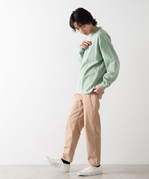 WEGO（ウィゴー）の「WEGO/ヘビーウエイトビッグシルエットロンT（Tシャツ/カットソー・メンズ・ホワイト/ベージュ/グリーン系その他/ライトイエロー/パープル/ブラック/ブルー系その他/カーキ・MEDIUM/LARGE）」の22枚目の写真