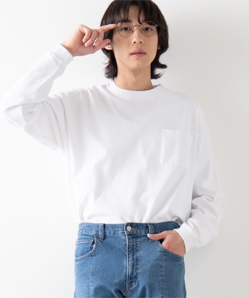 WEGO（ウィゴー）の「WEGO/ヘビーウエイトビッグシルエットロンT（Tシャツ/カットソー・メンズ・ホワイト/ベージュ/グリーン系その他/ライトイエロー/パープル/ブラック/ブルー系その他/カーキ・MEDIUM/LARGE）」の11枚目の写真