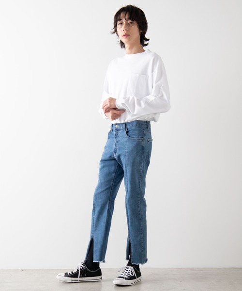 WEGO（ウィゴー）の「WEGO/ヘビーウエイトビッグシルエットロンT（Tシャツ/カットソー・メンズ・ホワイト/ベージュ/グリーン系その他/ライトイエロー/パープル/ブラック/ブルー系その他/カーキ・MEDIUM/LARGE）」の12枚目の写真