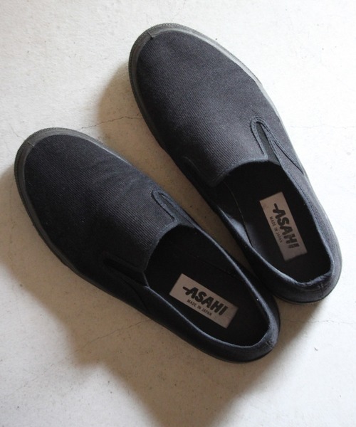 ASAHI SHOES（アサヒシューズ）の「アサヒ スリッポン スニーカー(アサヒ501)（スニーカー・レディース・グレー/ネイビー/ホワイト/ブラック・26.5cm/25.5cm/24.5cm/27.0cm/24.0cm/22.5cm/28.5cm/23.0cm/25.0cm/27.5cm/23.5cm/26.0cm/22.0cm/21.0cm/21.5cm/30.0cm）」の3枚目の写真