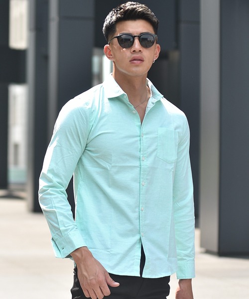 JOKER（ジョーカー）の「【JOKER】ホリゾンタルカラー オックスフォード シャツ メンズ 春服 春物 白シャツ ホワイト ブラック（シャツ/ブラウス・メンズ・ホワイト/ピンク/ネイビー/ベージュ/オレンジ/ミント/サックスブルー/ブラック・XL/M/L）」の4枚目の写真