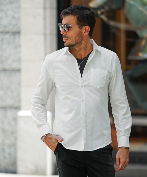 JOKER】ホリゾンタルカラー オックスフォード シャツ メンズ 秋服 秋物