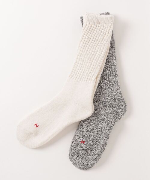 Healthknit（ヘルスニット）の「【Healthknit】2セットクルーソックス 長丈靴下 2PACK SOCKS（ソックス/靴下・メンズ・グレー/オフホワイト/その他/その他2/その他1/マルチ/その他5/その他6/その他4/その他3/その他7/その他8/その他9/その他10/その他12/その他11/その他13/その他14・FREE/S）」の8枚目の写真