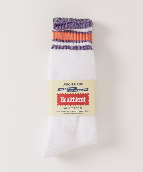 セール】【Healthknit】2セットクルーソックス 長丈靴下 2PACK SOCKS