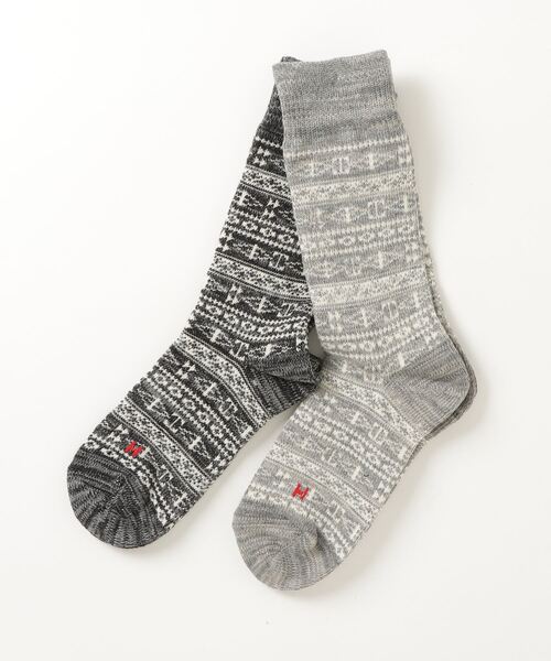 Healthknit（ヘルスニット）の「【Healthknit】2セットクルーソックス 長丈靴下 2PACK SOCKS（ソックス/靴下・メンズ・グレー/オフホワイト/その他/その他2/その他1/マルチ/その他5/その他6/その他4/その他3/その他7/その他8/その他9/その他10/その他12/その他11/その他13/その他14・FREE/S）」の13枚目の写真