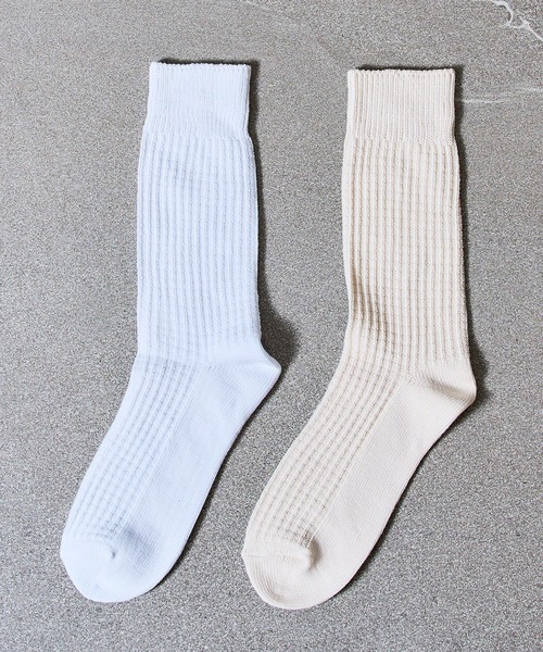 Healthknit（ヘルスニット）の「【Healthknit】2セットクルーソックス 長丈靴下 2PACK SOCKS（ソックス/靴下・メンズ・グレー/オフホワイト/その他/その他2/その他1/マルチ/その他5/その他6/その他4/その他3/その他7/その他8/その他9/その他10/その他12/その他11/その他13/その他14・FREE/S）」の6枚目の写真