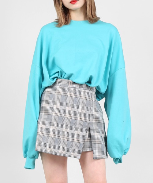 DING(ディング)の「DING/無地カラービッグシルエットスウェット(スウェット・レディース・イエロー/ブラック/ブルー・FREE)」の1枚目の写真