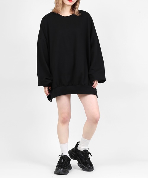 DING(ディング)の「DING/無地カラービッグシルエットスウェット(スウェット・レディース・イエロー/ブラック/ブルー・FREE)」の4枚目の写真