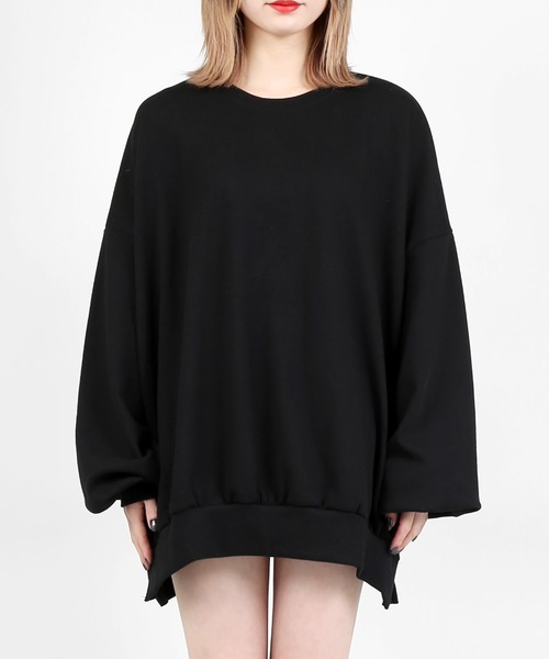 DING(ディング)の「DING/無地カラービッグシルエットスウェット(スウェット・レディース・イエロー/ブラック/ブルー・FREE)」の12枚目の写真