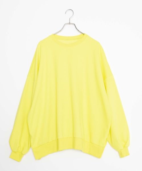 DING(ディング)の「DING/無地カラービッグシルエットスウェット(スウェット・レディース・イエロー/ブラック/ブルー・FREE)」の17枚目の写真