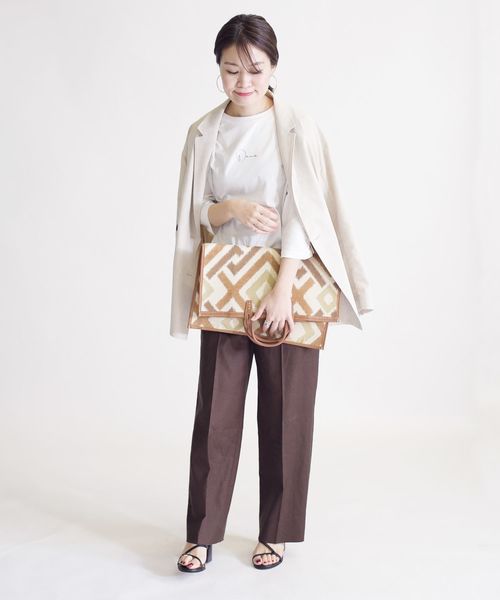 SHIPS（シップス）の「エンブロイダリー 7/S TEE（Tシャツ/カットソー・レディース・ホワイト/ブラック/ダークグレー/ライトホワイト・ONE SIZE）」の20枚目の写真