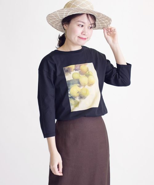 SHIPS（シップス）の「エンブロイダリー 7/S TEE（Tシャツ/カットソー・レディース・ホワイト/ブラック/ダークグレー/ライトホワイト・ONE SIZE）」の12枚目の写真