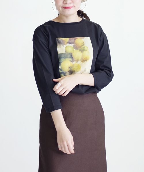 SHIPS（シップス）の「エンブロイダリー 7/S TEE（Tシャツ/カットソー・レディース・ホワイト/ブラック/ダークグレー/ライトホワイト・ONE SIZE）」の11枚目の写真