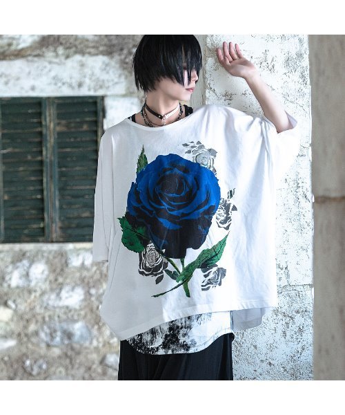 CIVARIZE タンクトップ シヴァーライズ 黒 ローズポンチョTシャツ &amp