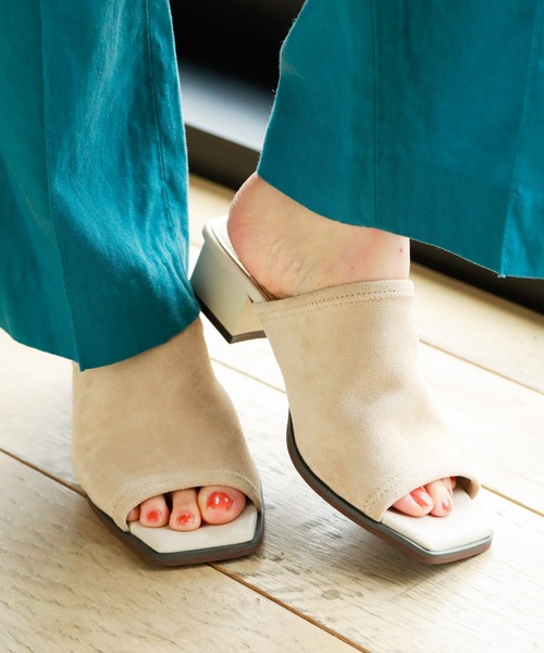 BAYFLOW(ベイフロー)の「ストレッチミュール(サンダル・レディース・ブラウン/ベージュ/ベビーピンク・MEDIUM/LARGE/SMALL)」の3枚目の写真