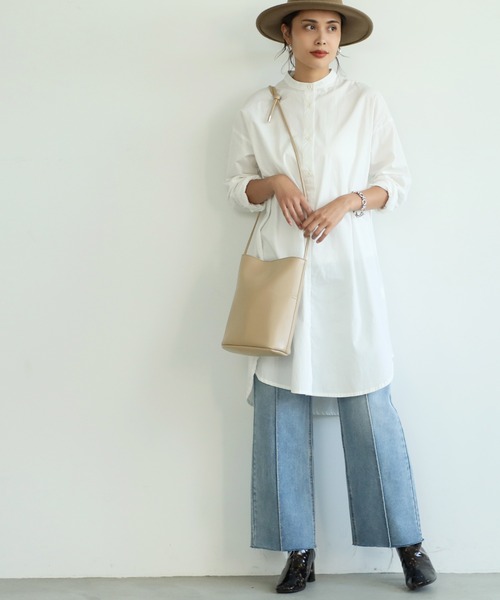 coca（coca）（コカ）の「シンプルフロントポケットバッグ（ショルダーバッグ・レディース・ベージュ/ブラック・ONE SIZE）」の8枚目の写真