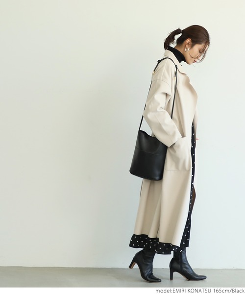 coca（coca）（コカ）の「シンプルフロントポケットバッグ（ショルダーバッグ・レディース・ベージュ/ブラック・ONE SIZE）」の16枚目の写真