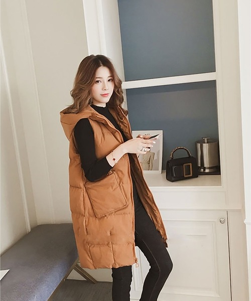 美品ottilieロングダウンベスト 好ましい