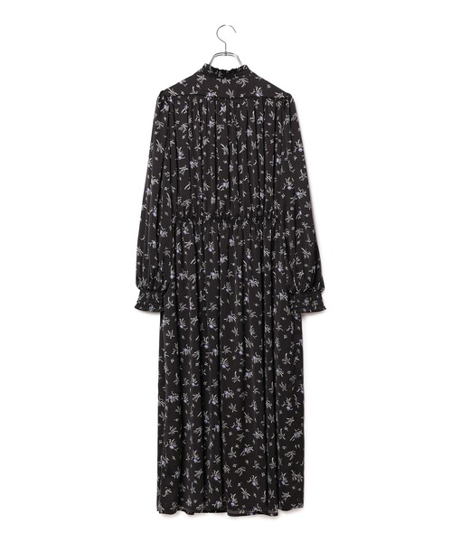 ADAM ET ROPE'（アダムエロペ）の「クラシカルフラワーシャーリングワンピース（ワンピース・レディース・ブラック/グリーン/ネイビー・FREE）」の10枚目の写真