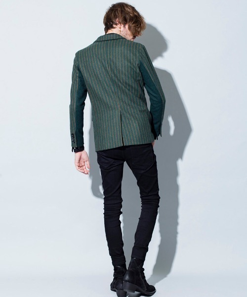 NO ID.(ノーアイディ)の「mj7530-スイッチング2B-JKT ジャケット(テーラードジャケット・メンズ・ストライプ/ブラック/チェック・1/3/2)」の16枚目の写真