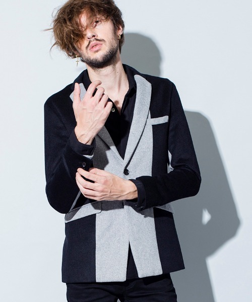 NO ID.(ノーアイディ)の「mj7530-スイッチング2B-JKT ジャケット(テーラードジャケット・メンズ・ストライプ/ブラック/チェック・1/3/2)」の17枚目の写真