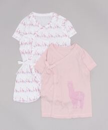 HAKKA BABY | [ベビー]オリジナルアニマルプリントコンビ肌着短肌着2枚セット(肌着)