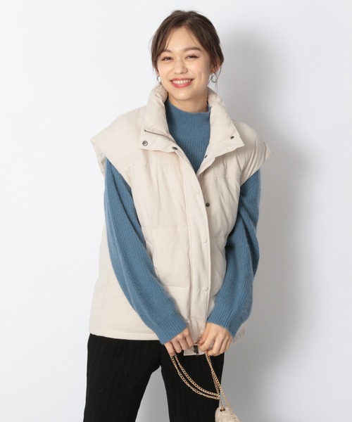 Heather（ヘザー）の「ワイドナカワタベスト 919030（ダウンベスト・レディース・アイボリー/ブラウン・FREE）」の22枚目の写真