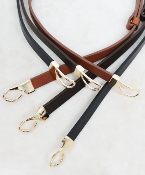AMBIENT(アンビエント)の「レザーアジャストベルト(ベルト・レディース・ブラウン/ブラック/キャメル・FREE)」の1枚目の写真
