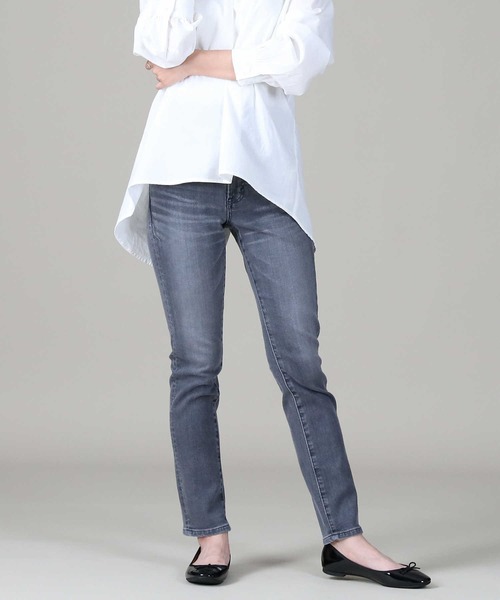 SOMETHING（サムシング）の「【SOMETHING】テーパーストレートパンツ（デニムパンツ・レディース・グレー・26inch/27inch/28inch/29inch/30inch）」の13枚目の写真