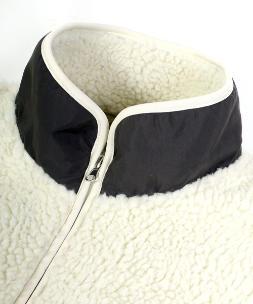 PEN FIELD（ペンフィールド）の「Penfield/ペンフィールド オーバーサイズ シープボアフリースブルゾン/ボアジャケット（ブルゾン・メンズ・ベージュ/パープル/オフホワイト/グリーン・LL/M/L）」の10枚目の写真