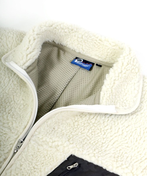 PEN FIELD（ペンフィールド）の「Penfield/ペンフィールド オーバーサイズ シープボアフリースブルゾン/ボアジャケット（ブルゾン・メンズ・ベージュ/パープル/オフホワイト/グリーン・LL/M/L）」の11枚目の写真