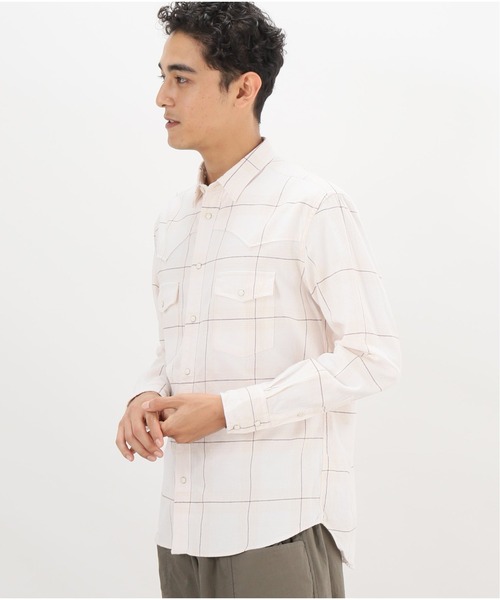 417 EDIFICE（フォーワンセブンエディフィス）の「Flannel Cheek Western Shirts（シャツ/ブラウス・メンズ・ブラック/ブラウン/グレー/アイボリー・SMALL/MEDIUM/LARGE）」の2枚目の写真