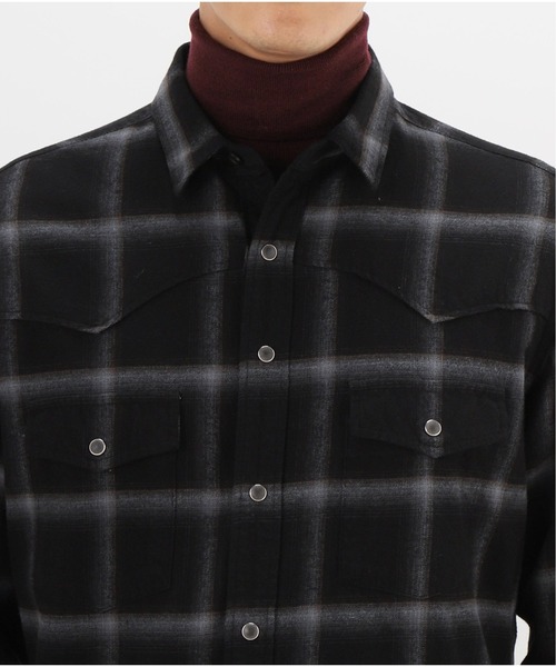 417 EDIFICE（フォーワンセブンエディフィス）の「Flannel Cheek Western Shirts（シャツ/ブラウス・メンズ・ブラック/ブラウン/グレー/アイボリー・SMALL/MEDIUM/LARGE）」の9枚目の写真