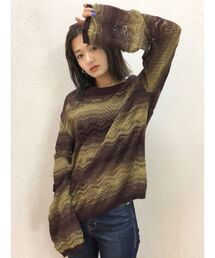 パターングラデーションニット