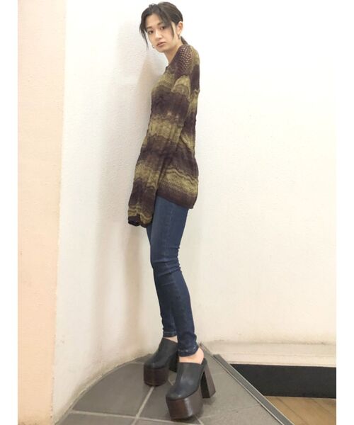 EMODA（エモダ）の「パターングラデーションニット（ニット/セーター・レディース・ベージュ/ブラウン/ブルー・FREE）」の13枚目の写真