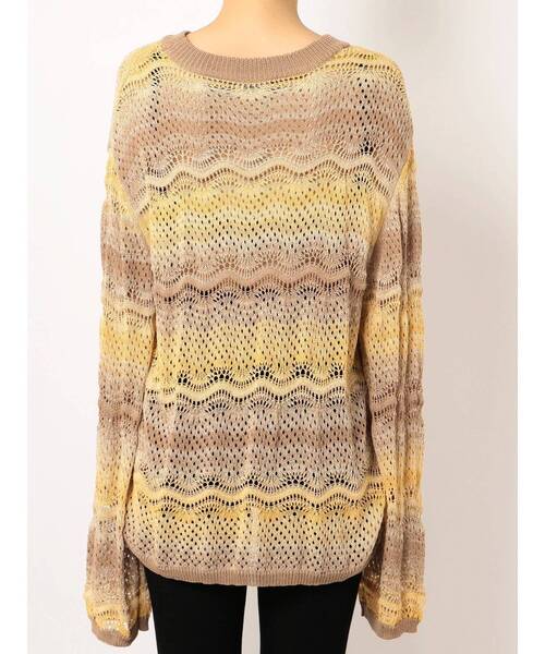EMODA（エモダ）の「パターングラデーションニット（ニット/セーター・レディース・ベージュ/ブラウン/ブルー・FREE）」の18枚目の写真